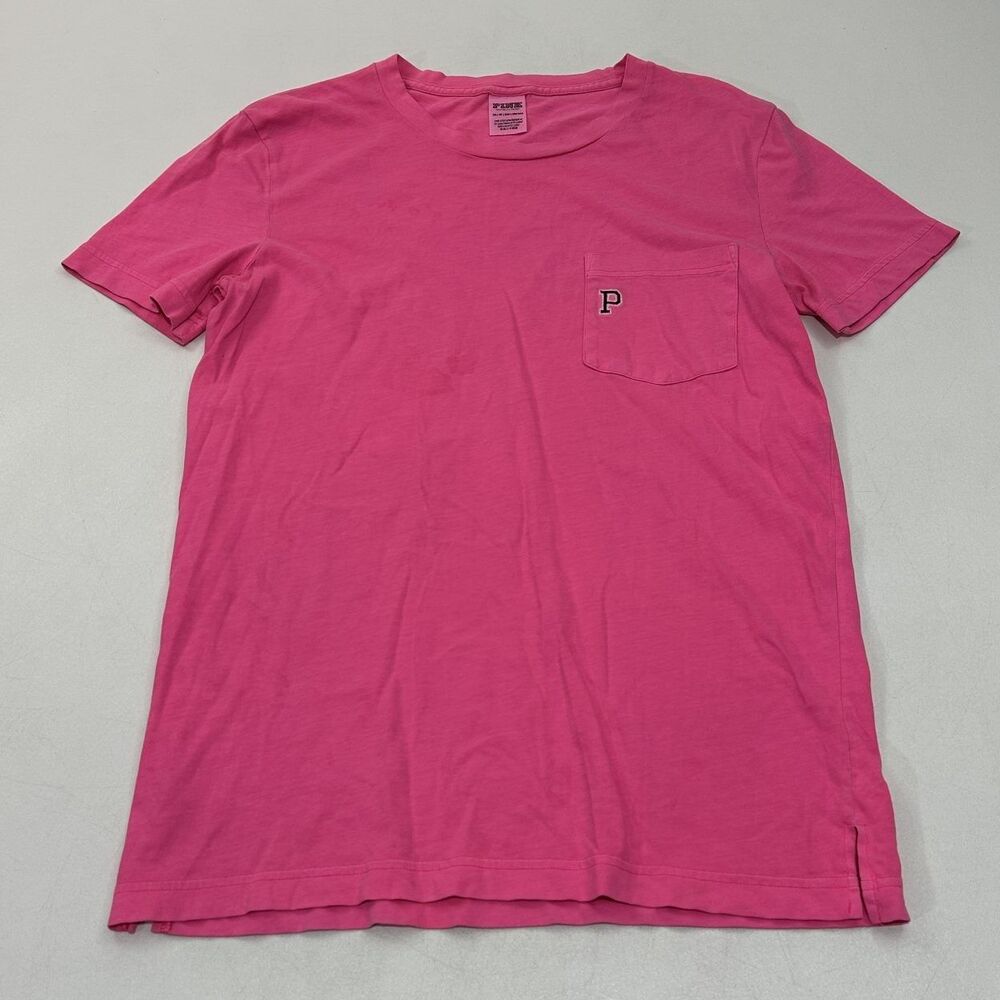Pink Victoria's Secret Women's Pocket‎ T-Shirt Pink, Size XS